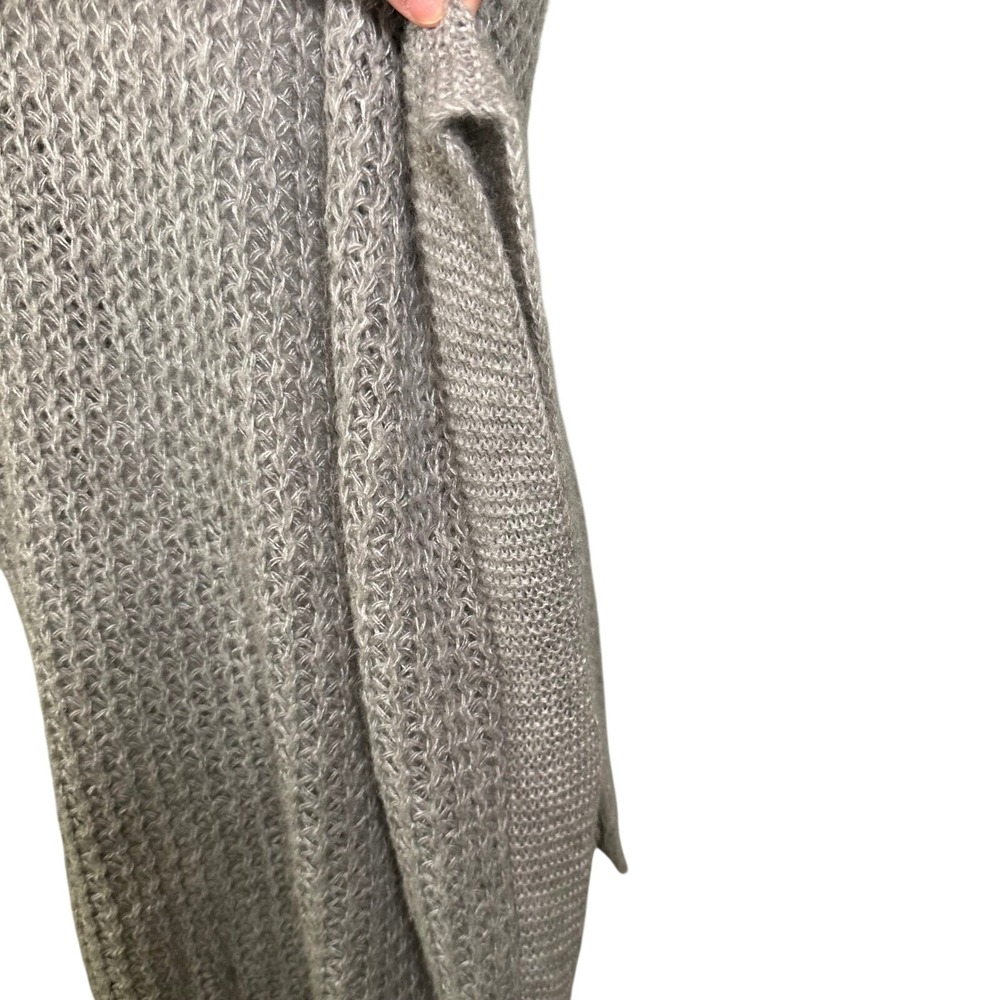 LC Lauren Conrad Chunky Knit Poncho Sweater Gray Cowl Neck Oversized Cape 1 Size - Picture 5 of 8